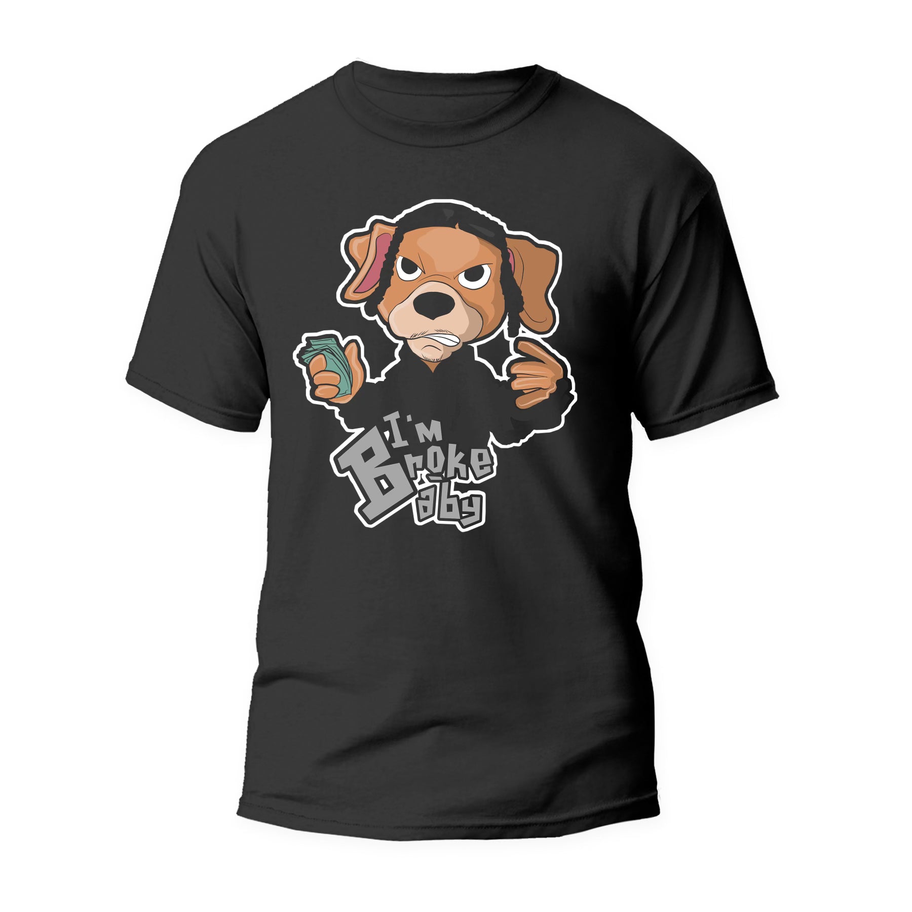 "Im Broke Baby - Dawg Edition" Tee by Shaudy Kash